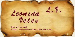 Leonida Veles vizit kartica